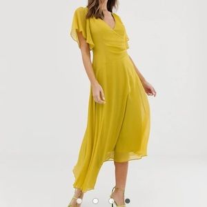 ASOS wrap front midi dress